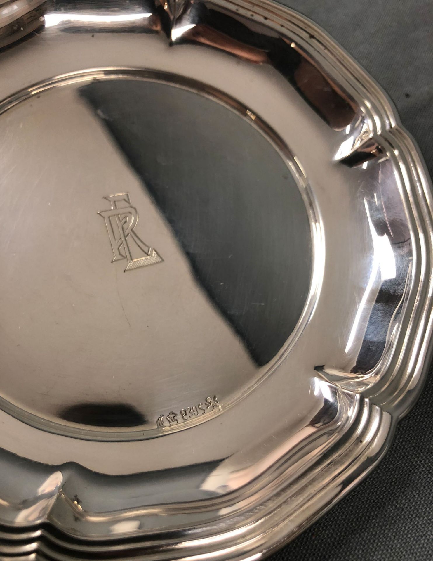 Silver. Trays, coasters, bowls, napkin rings and vases.At least 2353 grams of silver. Weighed - Image 8 of 13