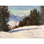 Erwin KETTEMANN (1897 - 1971). "Wintertag am Tegernsee".30 cm x 40 cm. Painting. Oil on plate.
