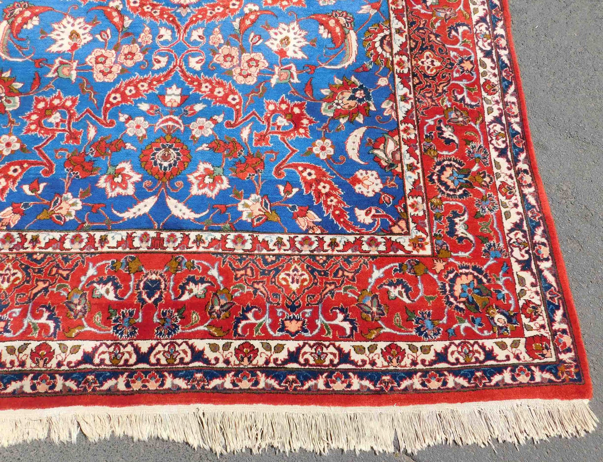 Isfahan Nadjafabad Persian rug. Old, mid 20th century. Fine weave.320 cm x 215 cm. Fine weave. - Bild 3 aus 9