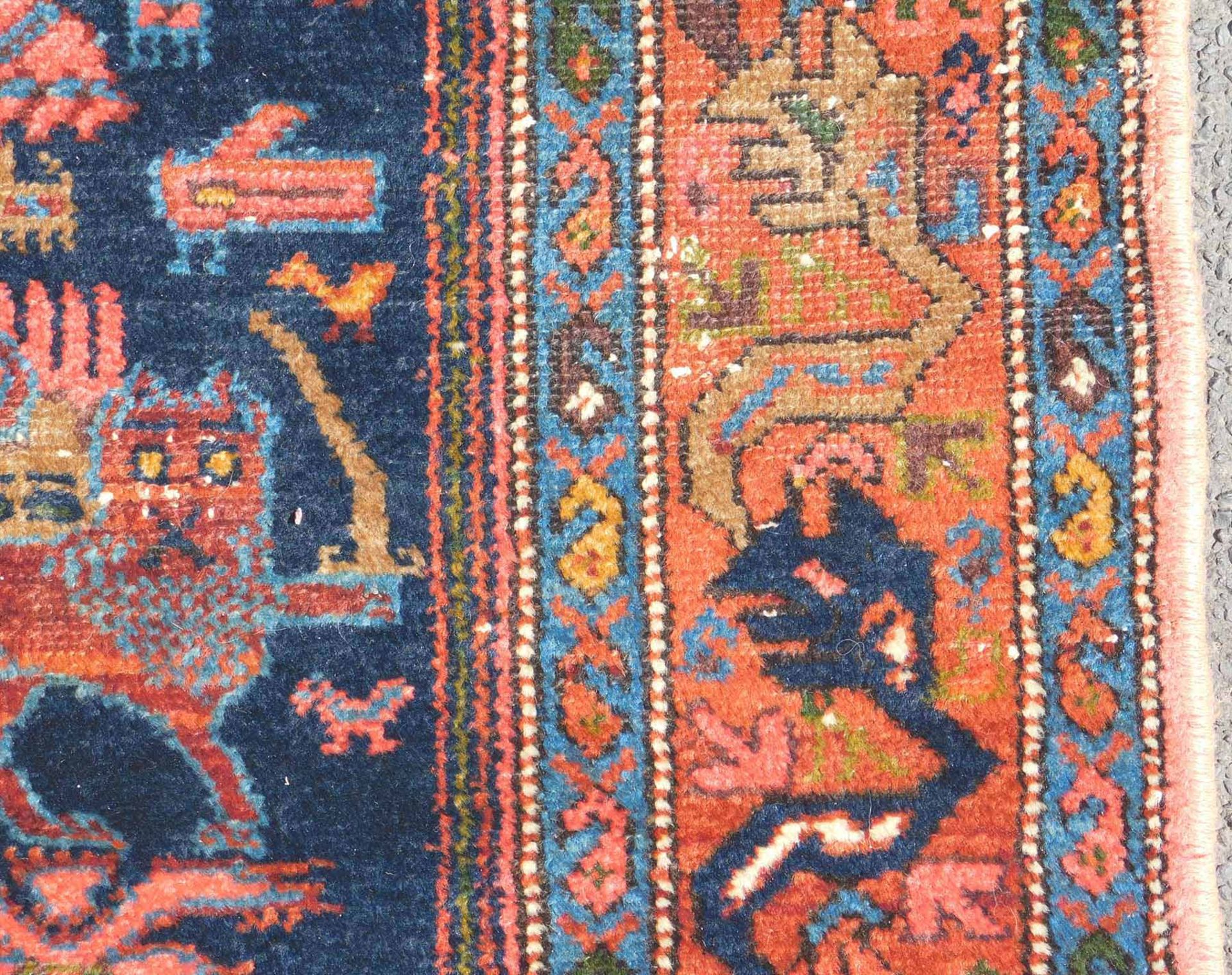 Nahawand Persian rug. Iran. Old. 1st Half of the 20th century.197 cm x 130 cm. Knotted by hand. Wool - Image 2 of 11