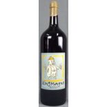 "King Magno" Vino Rosso, 5 Liter 14,5% Vol. Piemont. Barbera.A bottle of Jéroboam. The wine filled
