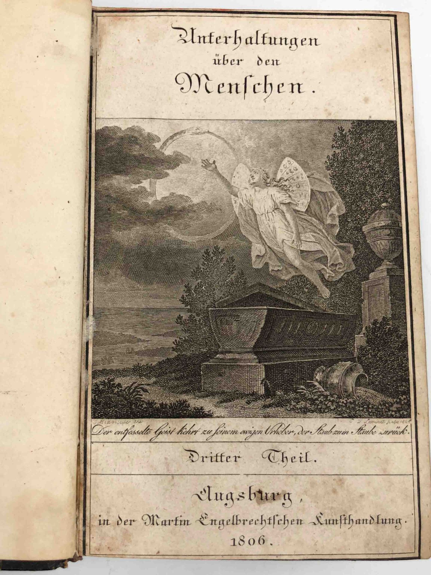 Wilhelm, Gottlieb Tobias: Unterhaltungen über den Menschen. 1. 2. 3. Theil.Je circa 16,5 cm x 10 cm. - Image 12 of 17