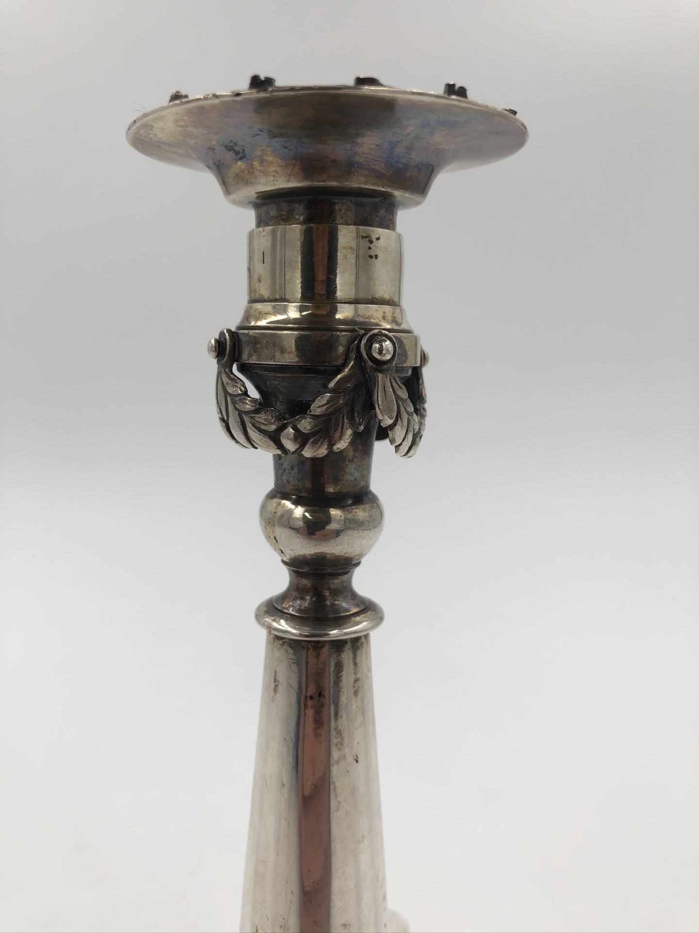 Empire candlestick. Silver.19.5 cm tall. 234 grams. Condition see photos.Kerzenleuchter Empire. - Image 2 of 13