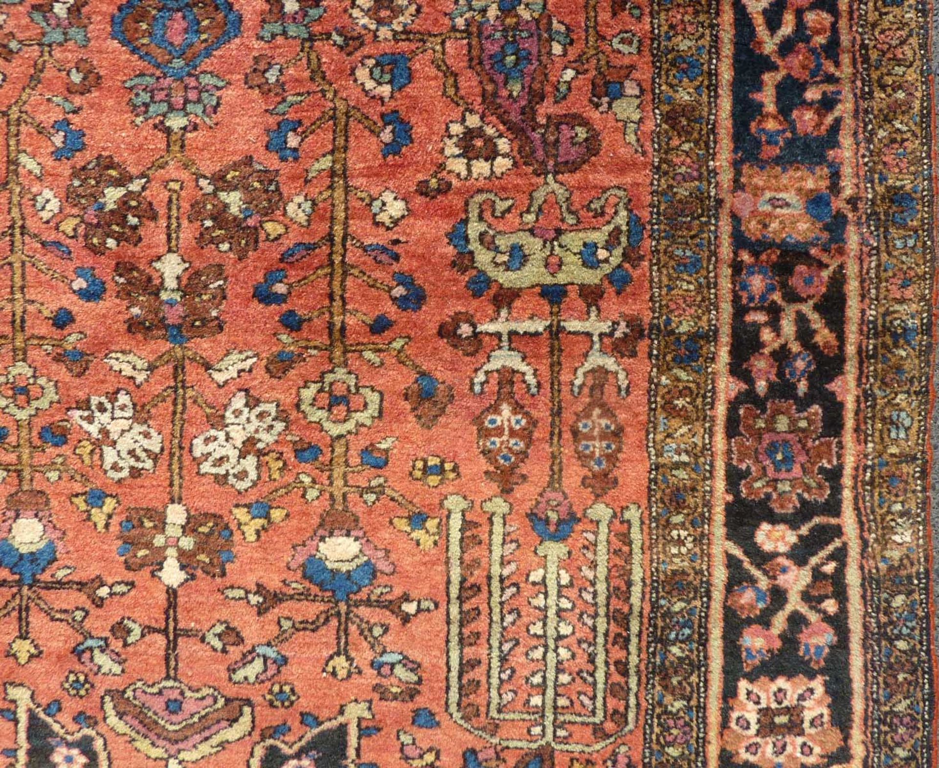 Saruk Persian rug. "US Sarugh". Iran. Old, around 1920.198 cm x 121 cm. Knotted by hand. Wool on - Image 10 of 11