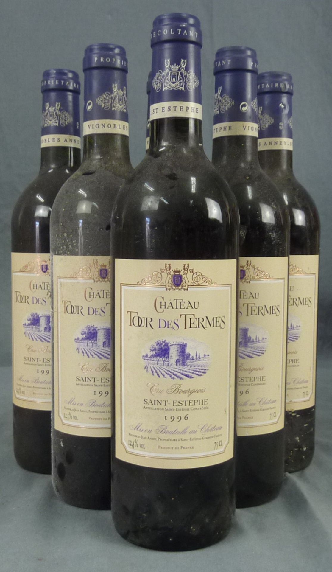 Interesting lot of aged Bordeaux red wine. White wine. France.2015 Chateau de Bellevue Lussac St- - Image 4 of 11