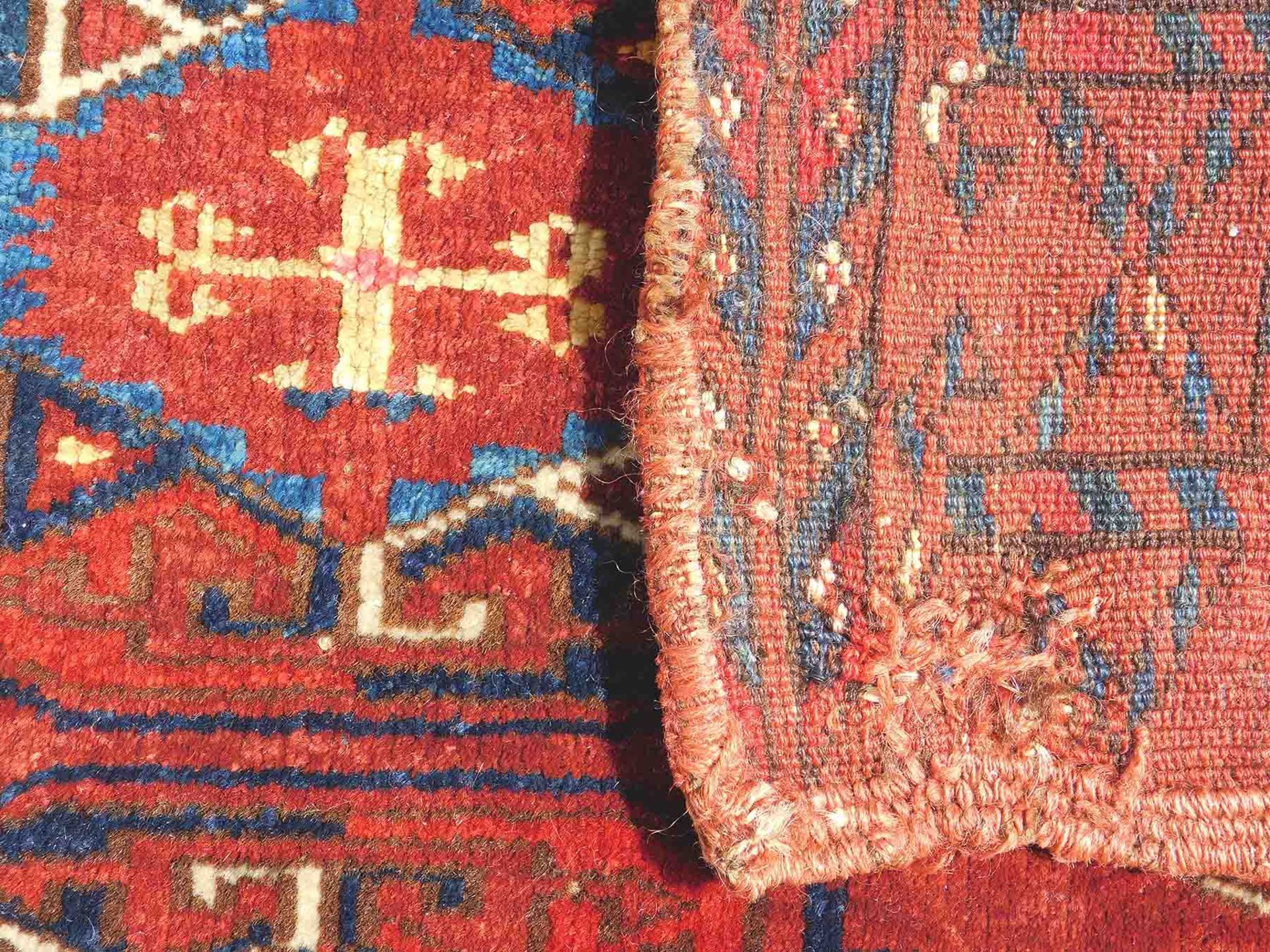 2 Ersari Turkmen Tschowal. Turkmenistan.Approx. 108 cm x 179 cm each. Tribal rugs.One with a tree - Image 10 of 10