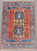 Shah - Savan village rug. Kurd. Old, around 1920.195 cm x 130 cm. Knotted by hand. Wool on cotton.
