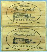 1995 Chateau Beauregard, Pomerol, France.24 whole bottles. 12.5 % Vol. 75 cl. OWC unopened. Mis en