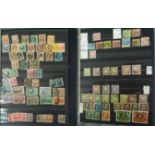 Stamp collection in 6 albums and two envelopes.Mainly deutsche Staaten, Deutsches Reich, deutsche
