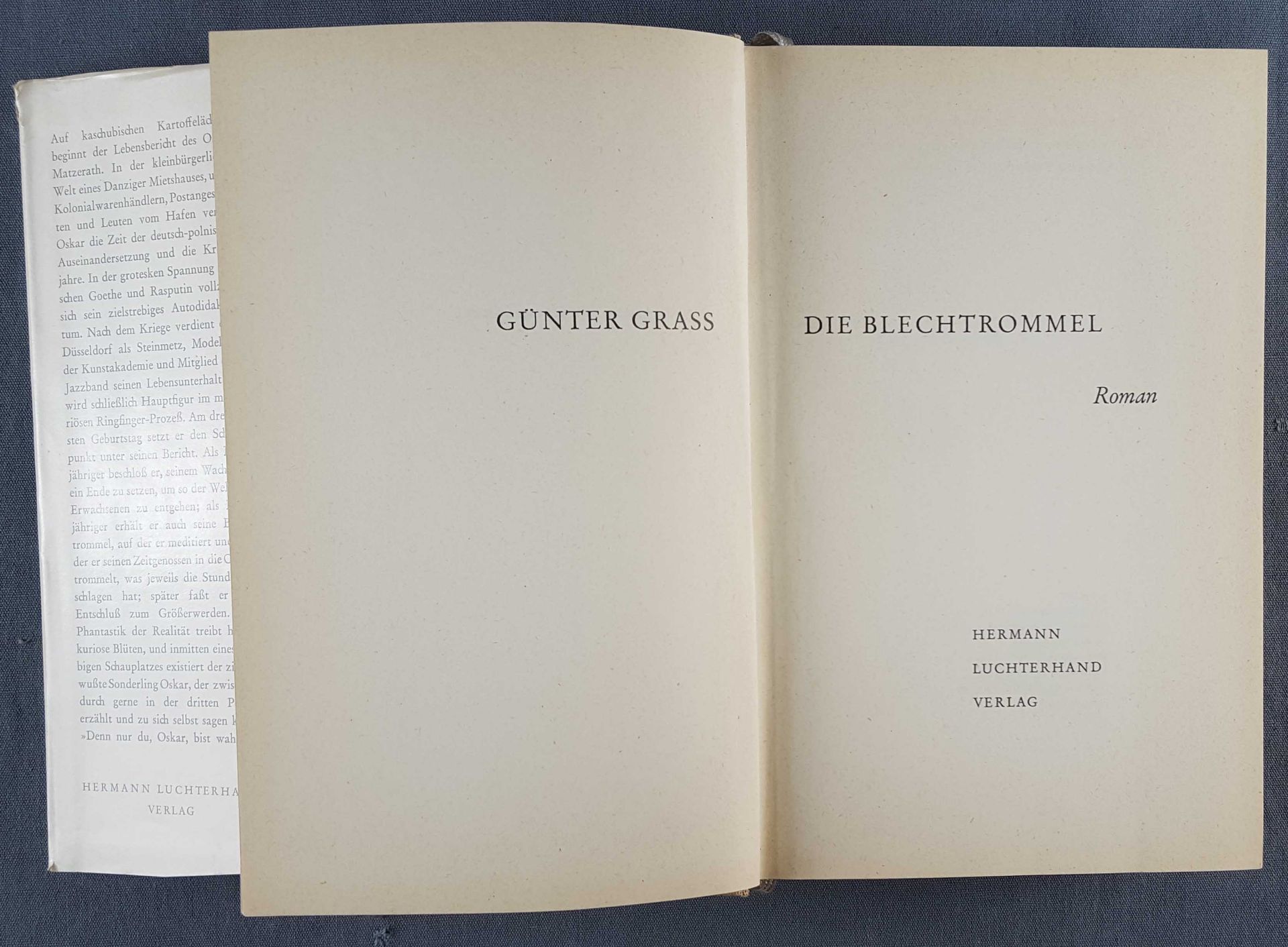 Günter GRASS (1927 - 2015). ''Die Blechtrommel'', Luchterhand, 1959, signiert.Not colatered.Günter - Bild 2 aus 6