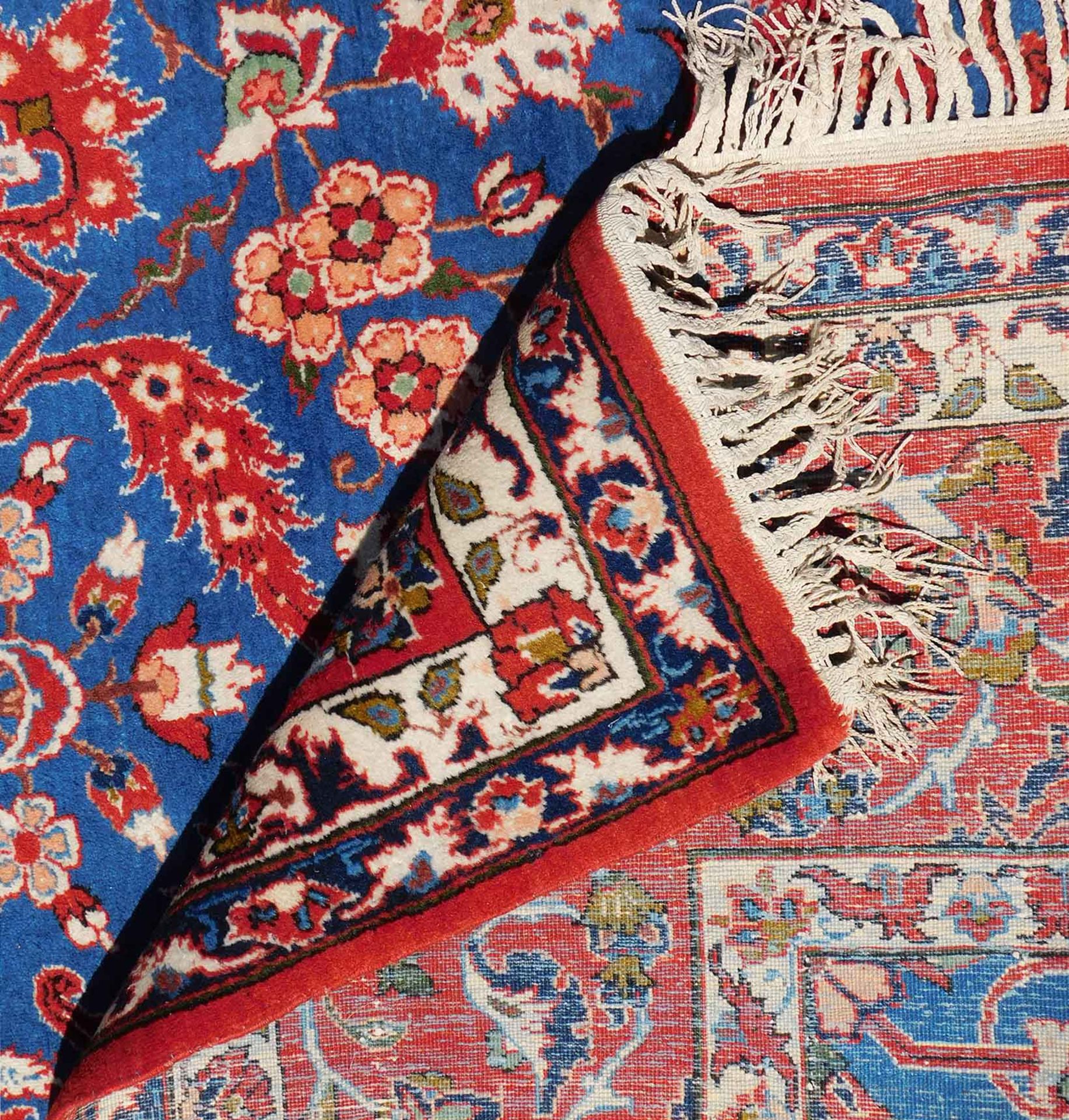 Isfahan Nadjafabad Persian rug. Old, mid 20th century. Fine weave.320 cm x 215 cm. Fine weave. - Bild 7 aus 9
