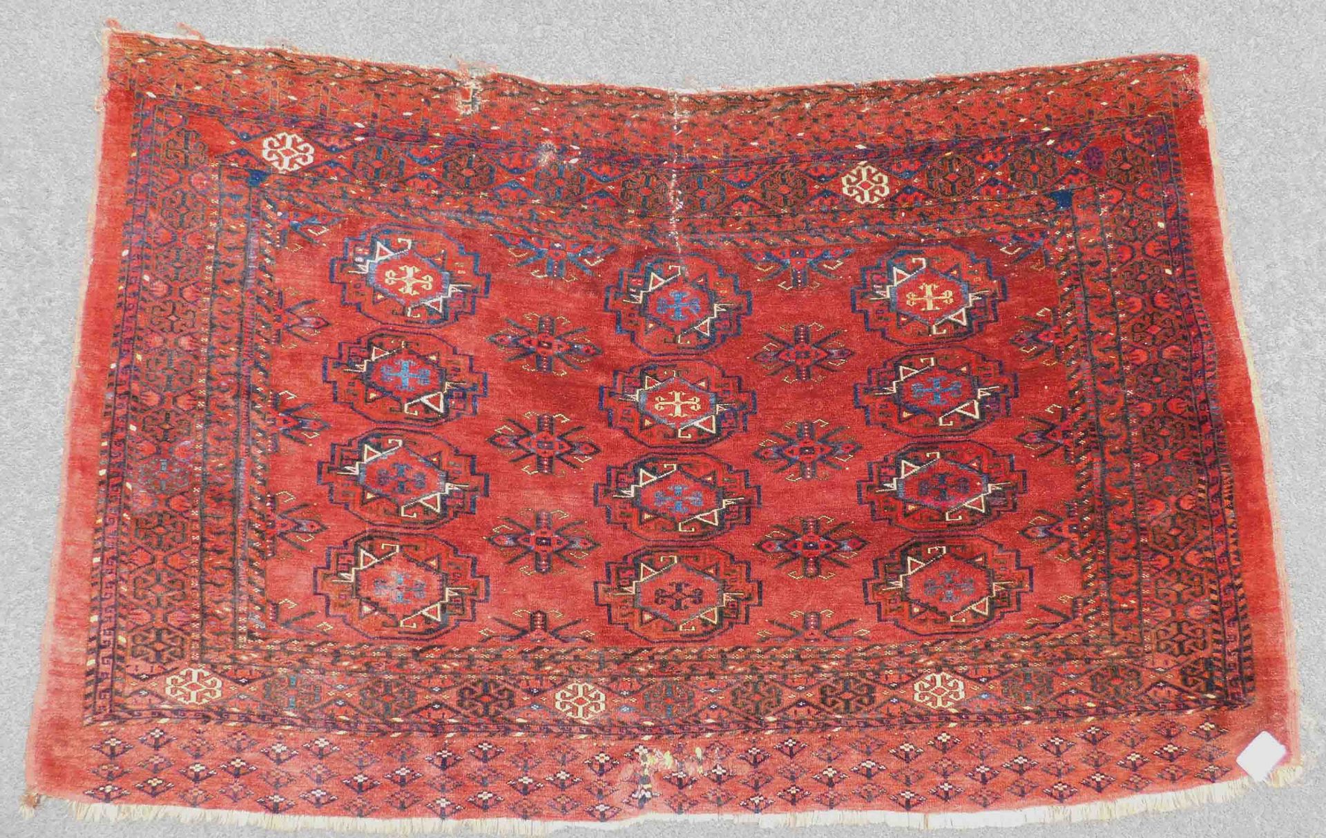 2 Ersari Turkmen Tschowal. Turkmenistan.Approx. 108 cm x 179 cm each. Tribal rugs.One with a tree - Image 4 of 10