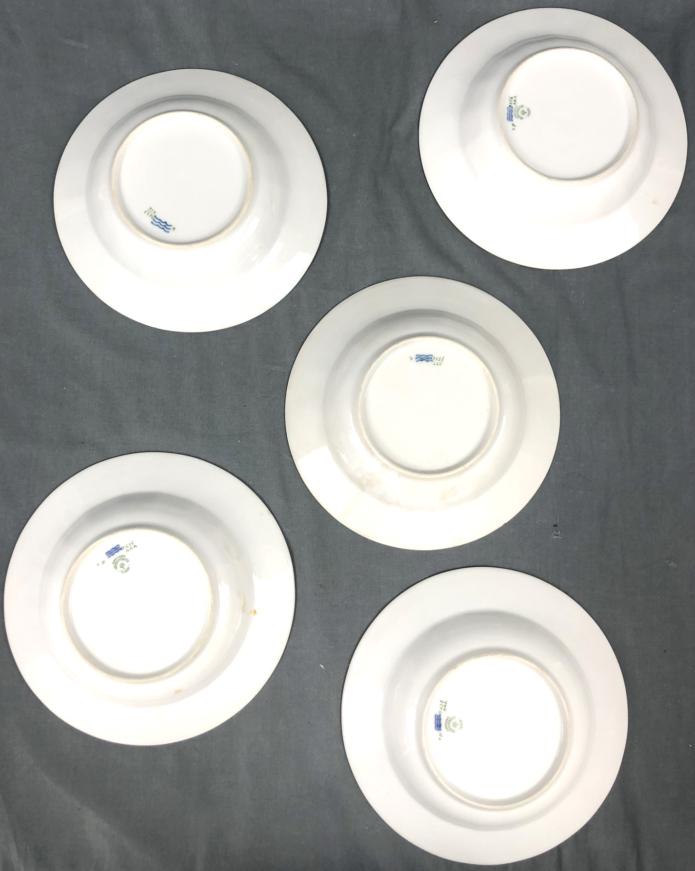 Royal Copenhagen porcelain. 5 plates and 3 mocha cups with saucers.Up to 25.5 cm in diameter. Also - Image 13 of 13