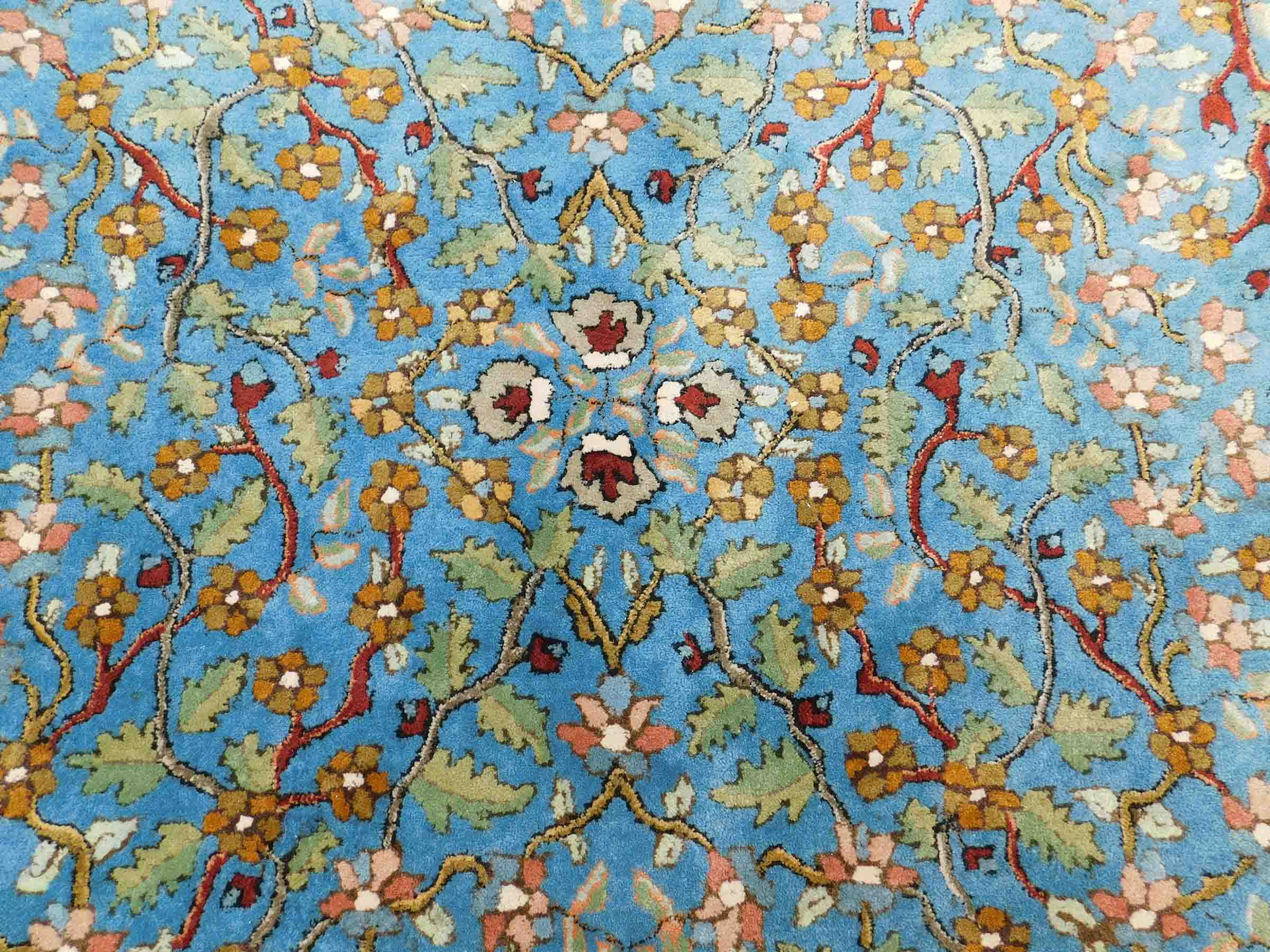 Tetex / Teffzet Art Nouveau rug. Germany. Old, around 1910.390 cm x 302 cm. Hand tufted. Wool on - Bild 9 aus 10