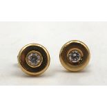 Pair of stud earrings. 750 gold. Brilliant together approx. 0.4 carat.4.7 grams in total. The safety