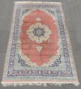 Kayserie signed silk rug / carpet. Turkey. Fine weave.352 cm x 224 cm. Knotted by hand. Silk on