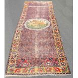 Sultanabad Persian carpet. Iran. Antique, 1281 (1864).510 cm x 206 cm. Knotted by hand. Wool on