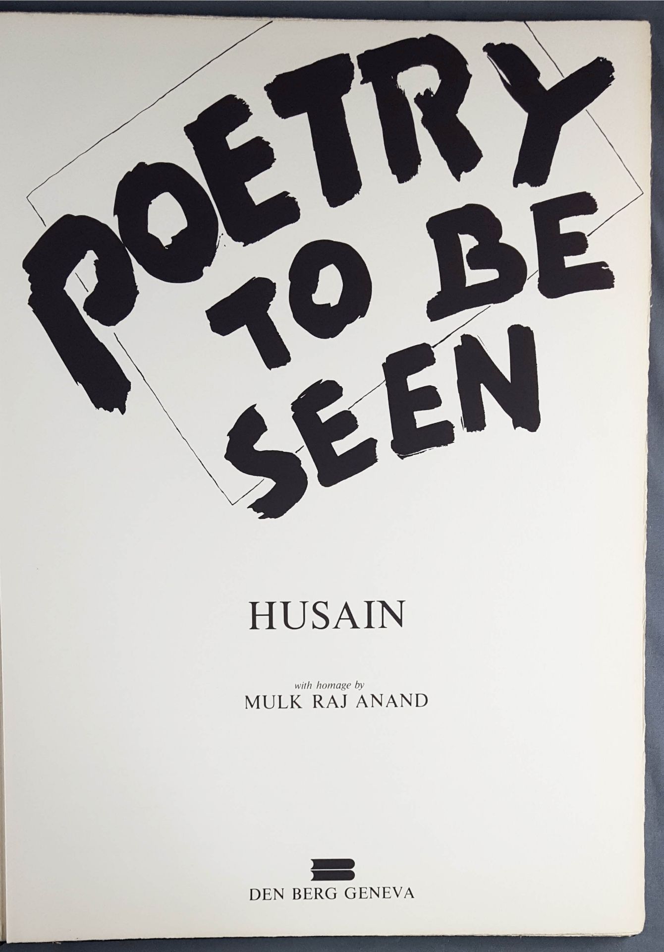 Maqbool Fida HUSAIN (1915 - 2011). ''Poetry to be seen''.64.5 cm x 46 cm. Book, bound. Et al. - Image 2 of 9