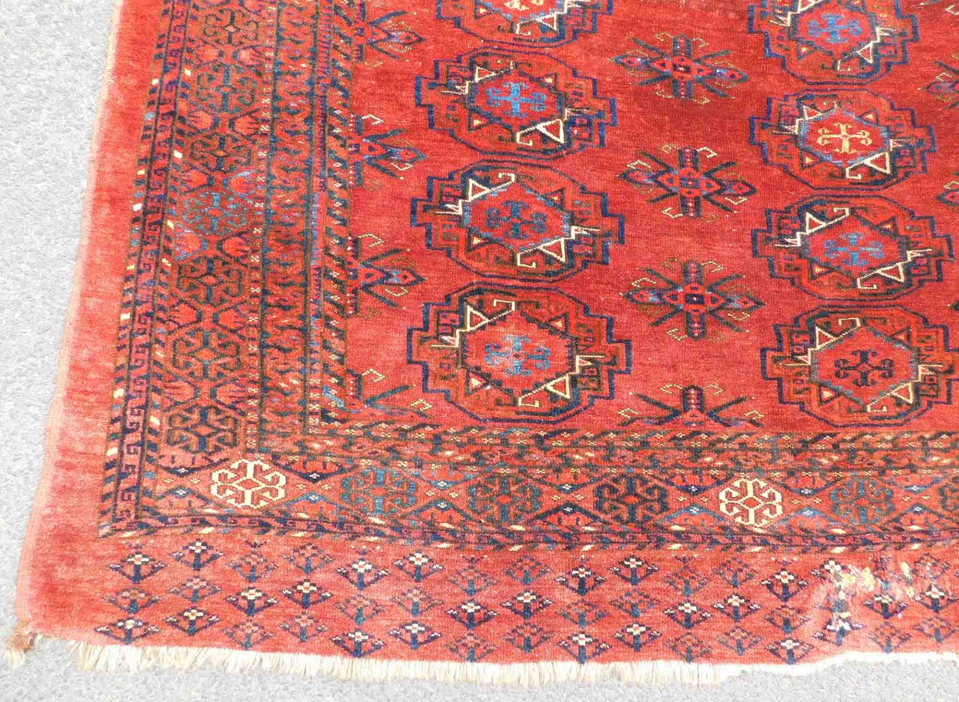 2 Ersari Turkmen Tschowal. Turkmenistan.Approx. 108 cm x 179 cm each. Tribal rugs.One with a tree - Image 6 of 10