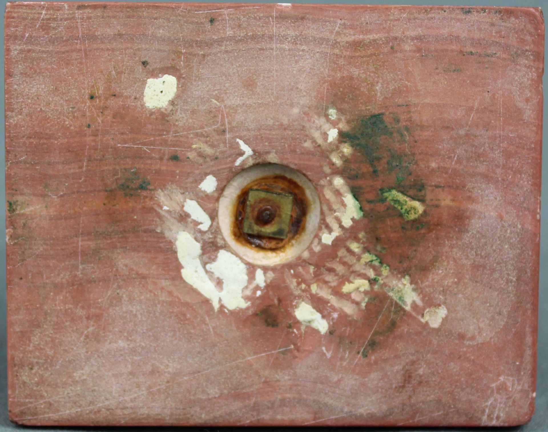 Seal stamp. Bronze. Red marble base.12.5 cm high. Condition see photos.Petschaft. Bronze. Sockel - Bild 6 aus 8