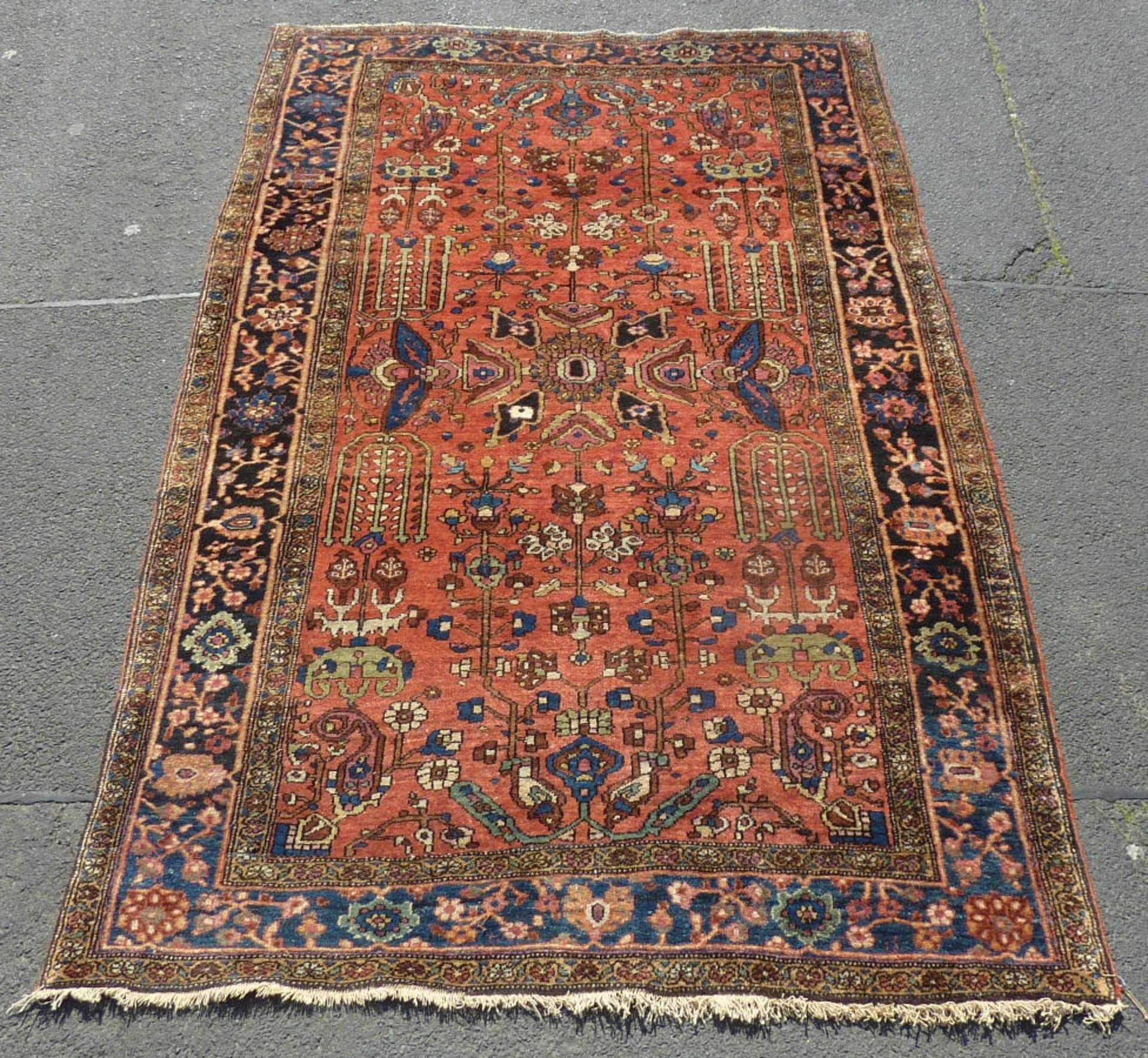 Saruk Persian rug. "US Sarugh". Iran. Old, around 1920.198 cm x 121 cm. Knotted by hand. Wool on - Image 4 of 11