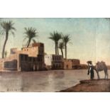 A. POHL (act.1892 - 1907). "Cairo 92". On the Nile. Egypt.19 cm x 27 cm. Painting. Oil on canvas.