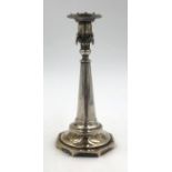 Empire candlestick. Silver.19.5 cm tall. 234 grams. Condition see photos.Kerzenleuchter Empire.