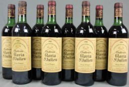 1982 Chateau Gloria. St. Julien AC.8 whole bottles. 75 cl, Mise en Bouteille au Chateau. Bordeaux,