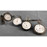 4 pocket - watches. Also silver. One is a chronograph.Up to 53 mm in diameter. 3 started on 27 April