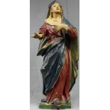 Young woman. Figure of a crucifixion group.75 cm high. Wood, carved and painted. Probably 18th /