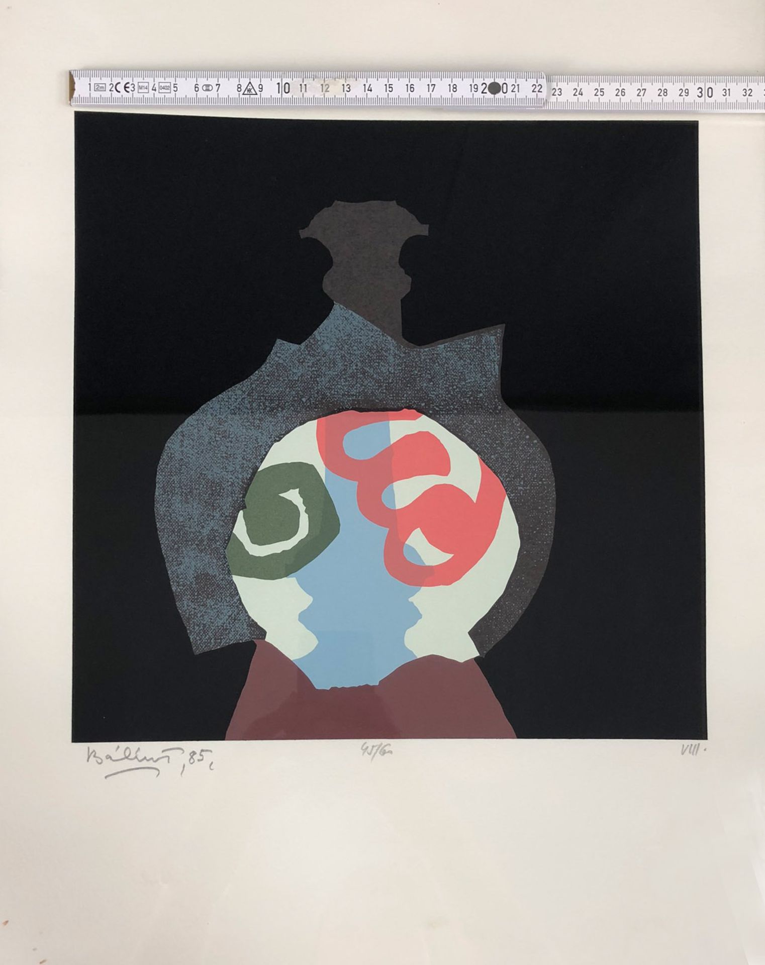 Endre BALINT (1914-1986). Two monotypes from 1985.Up to 30 cm x 30 cm. Each signed, dated (19) 85, - Bild 2 aus 13