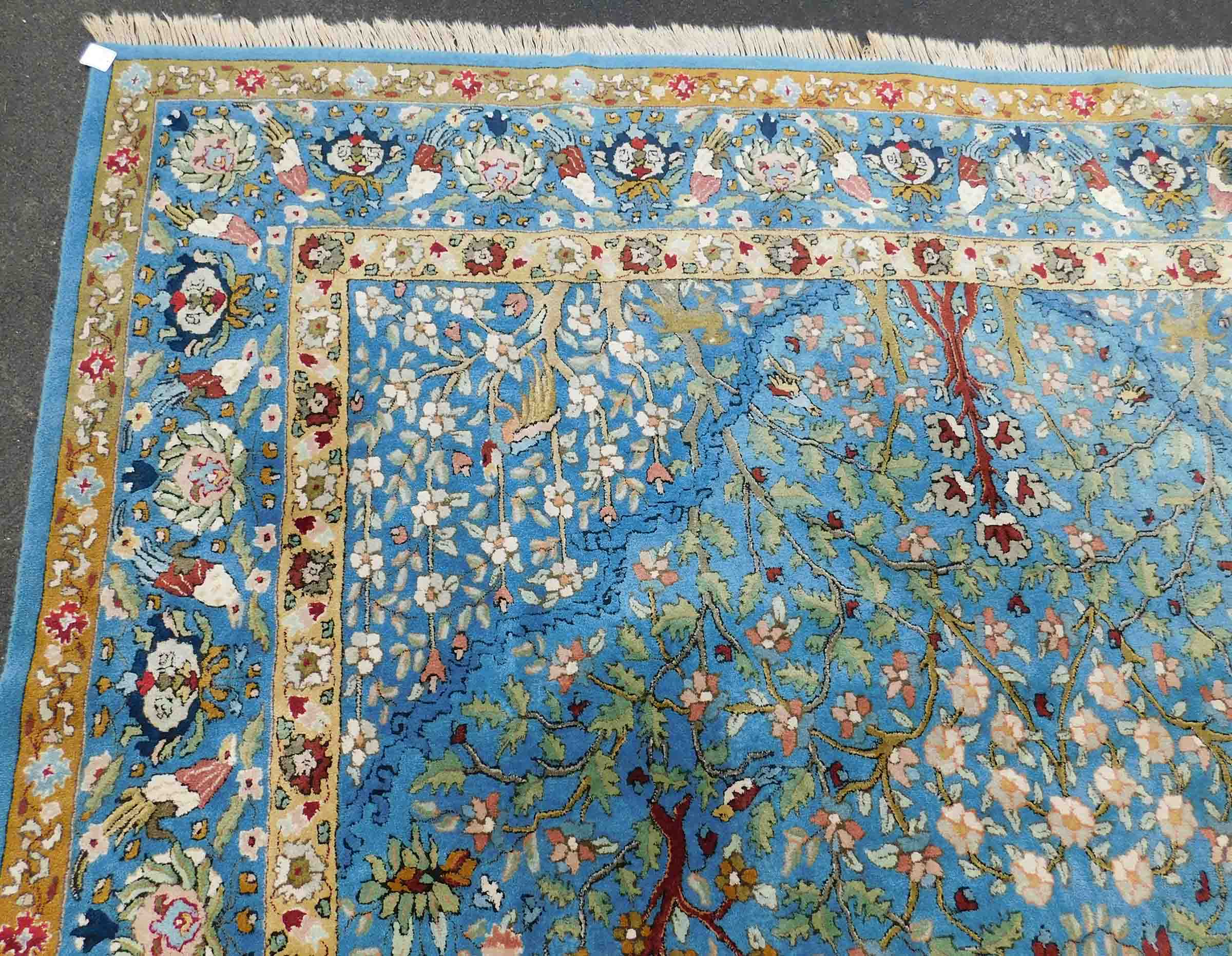 Tetex / Teffzet Art Nouveau rug. Germany. Old, around 1910.390 cm x 302 cm. Hand tufted. Wool on - Bild 7 aus 10