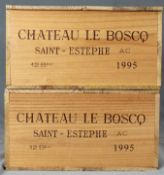 1995 Chateau Le Boscq, Saint-Estephe, France.24 whole bottles. 75 cl. OWC unopened. Mis en