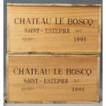 1995 Chateau Le Boscq, Saint-Estephe, France.24 whole bottles. 75 cl. OWC unopened. Mis en