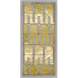 Puhl & Wagner Heinersdorff. Decor gold.44 cm x 20 cm including the wooden frame. Verso company