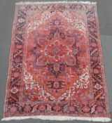 Heriz Persian carpet. Iran. Mid 20th century.357 cm x 255 cm. Knotted by hand. Wool on cotton. No