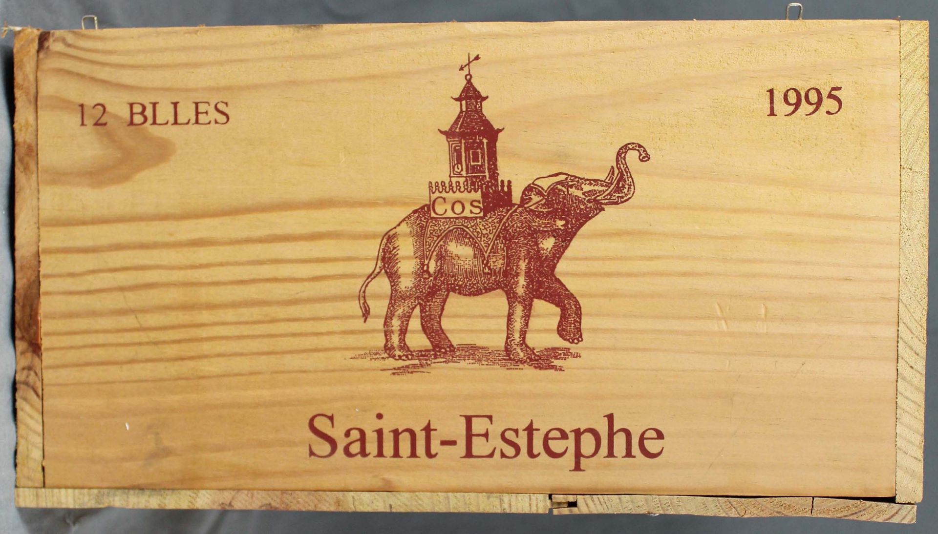 1995 Cos, Saint Estephe AC, Domaines Prats S.A.6 whole bottles. 750 ml, 12.5% Vol. Label with the - Image 3 of 6