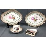 Cup and saucer, Vienna. Beehive brand. Two KPM plates.Up to 29.5 cm x 22 cm the plates. In