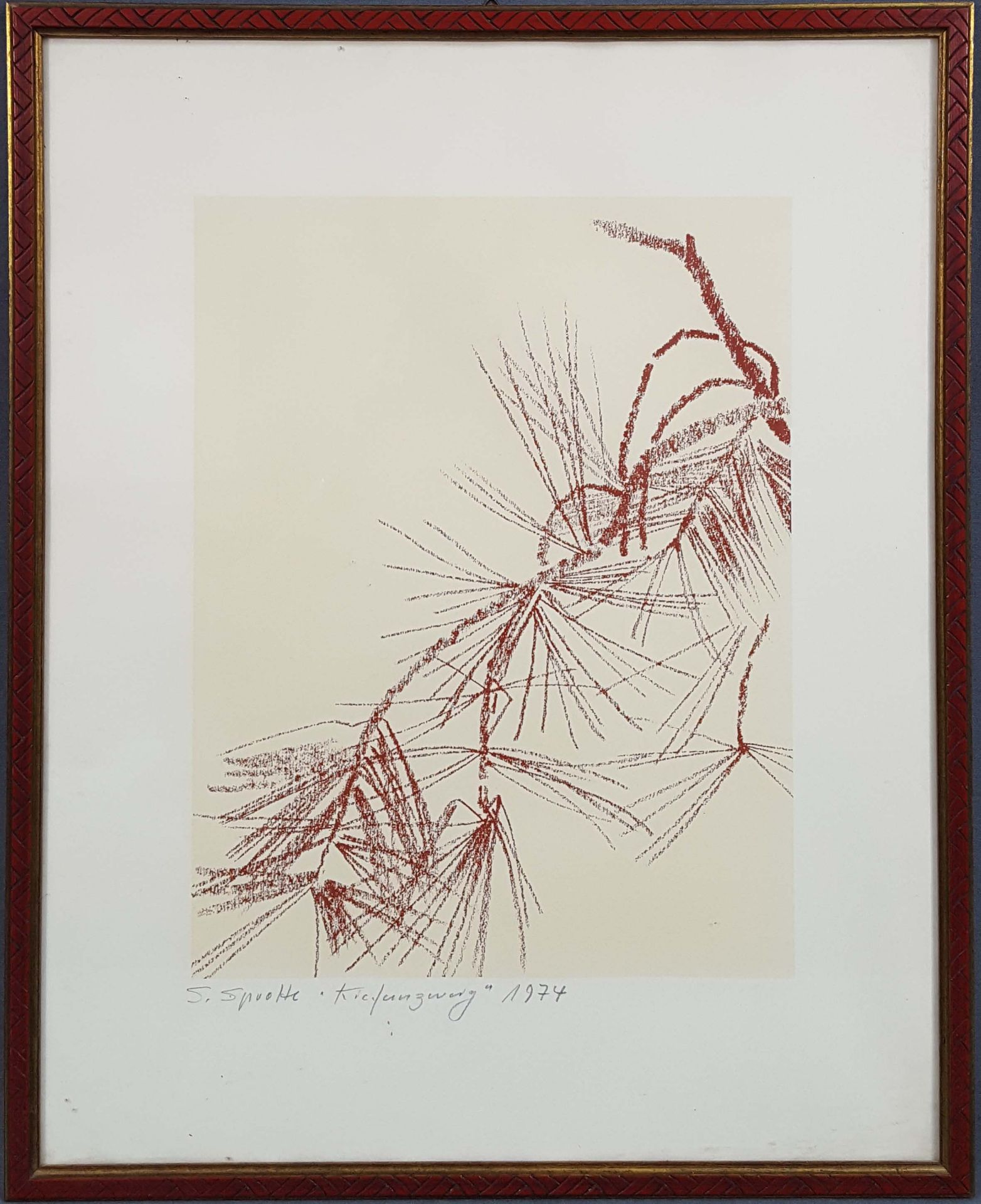 Siegward SPROTTE (1913 - 2004). ''Kiefernzweig''. 1974.34 cm x 25.5 cm. Print. Signed lower left, - Bild 2 aus 4