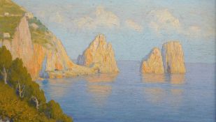 Willem WELTERS (1881-1972). Capri Italy.22 cm x 25 cm. Painting. Oil on canvas. Signed lower left.