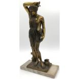 Ferdinand BARBEDIENNE (1810 - 1892). Athena / Minerva. Bronze sculpture.37.5 cm high. 41 cm with the