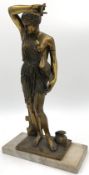 Ferdinand BARBEDIENNE (1810 - 1892). Athena / Minerva. Bronze sculpture.37.5 cm high. 41 cm with the