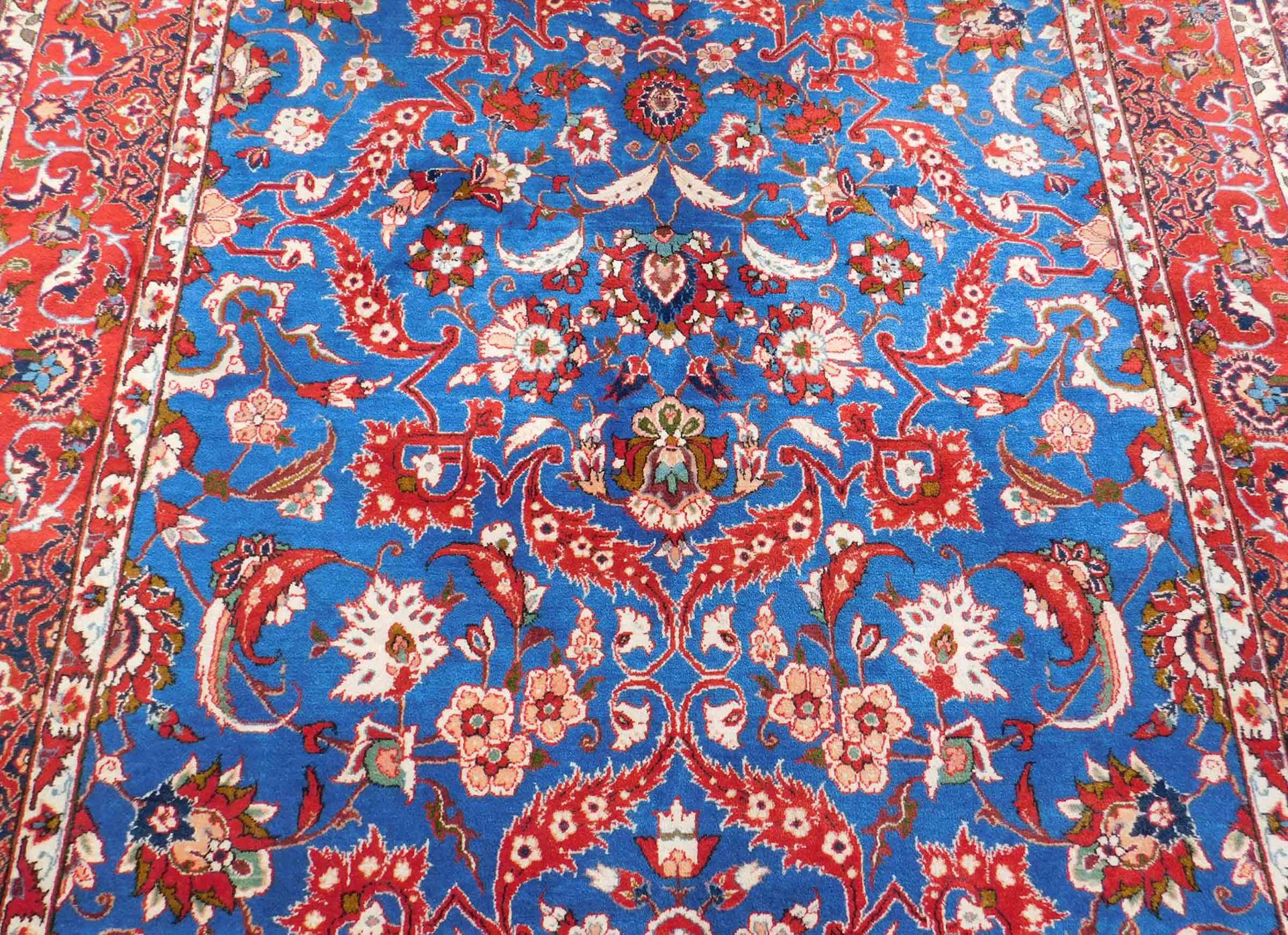 Isfahan Nadjafabad Persian rug. Old, mid 20th century. Fine weave.320 cm x 215 cm. Fine weave. - Bild 4 aus 9