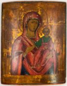Icon (XVIII / XIX). Mother of God with Jesus.50 cm x 40 cm. Painting. Mixed media. Russia?IKONE (