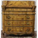 Chest of drawers with secretary top. Baroque and later.99 cm x 101 cm x 50 cm. See photos.Kommode