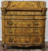 Chest of drawers with secretary top. Baroque and later.99 cm x 101 cm x 50 cm. See photos.Kommode