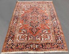 Heriz Persian rug. Iran. Old, mid 20th century.318 cm x 230 cm. Knotted by hand. Wool on cotton.