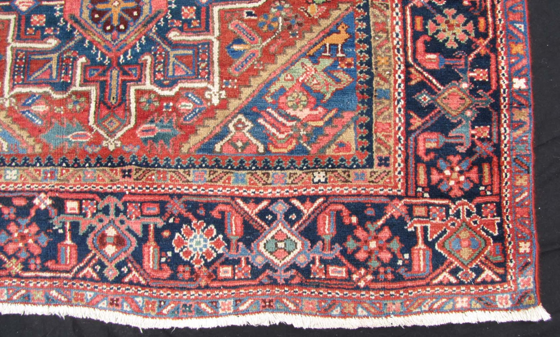 Karadja Perserteppich. Iran. Antik, circa 80 - 120 Jahre alt.179 cm x 140 cm. Handgeknüpft. Wolle - Bild 3 aus 8