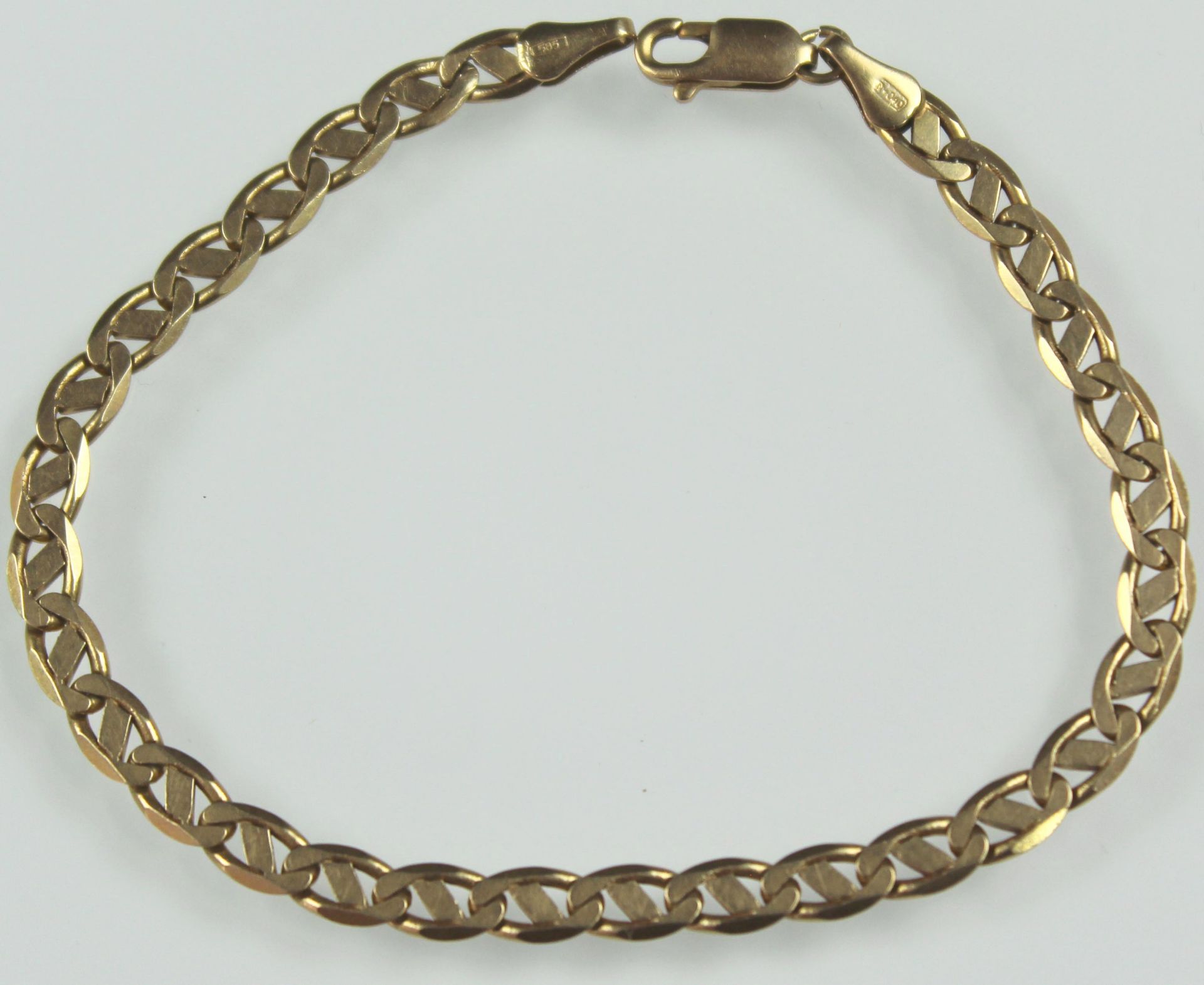 Panzer - Armband. Gelb Gold 585.9,2 Gramm. 20 cm lang.Bracelet. Yellow gold 585.9.2 grams. 20 cm