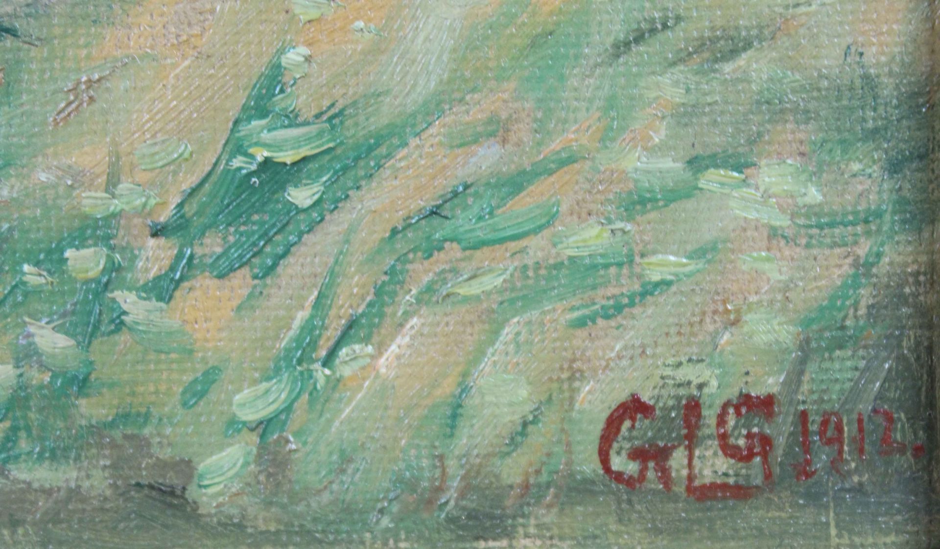 2 Gemälde, jeweils Öl auf Tafel. Landschaften.Georg GREVE-LINDAU (1876 - 1963). "Weimar August - Bild 5 aus 17
